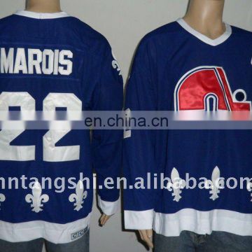 ice hockery jerseys Quebec Nordiques 22# Marois Navy blue CCM Vintage jerseys