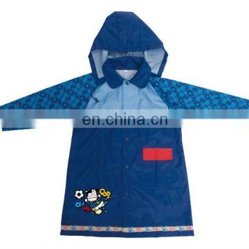 Waterproof Hooded 100% Polyester/pa/pvc/pu mixed color Kids Children Raincoat