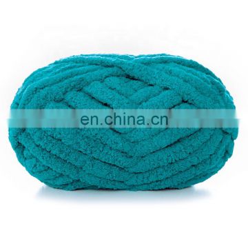 Yarncrafts Soft Thick Jumbo Hand Knitting spun polyester yarn chenille roving yarn