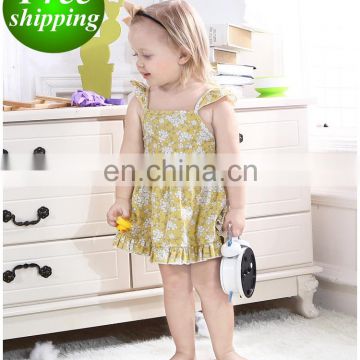 2019 new Kid plaid Floral Vintage Dress Party Pageant Holiday Wedding Dresses Baby Girl Summer Clothes