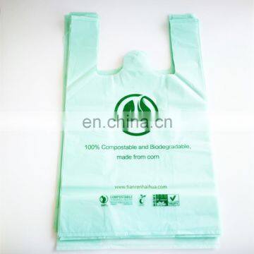 NO PLASTIC t-shirt supermarket bags biodegradable and compostable