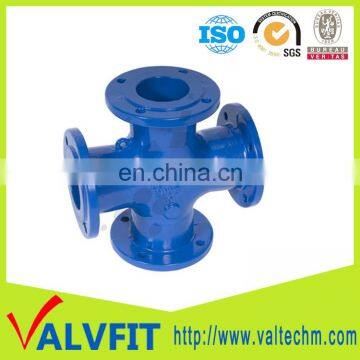 water wastwater industry Ductile Iron Pipe Fittings all flanged end equal cross