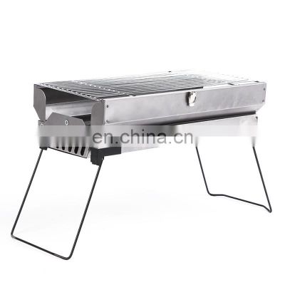 Charcoal Barbecue Iron BBQ Smoked Machine Portable Grill