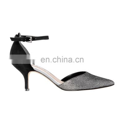 Women unique high fashion comfortable pointed toe medium heels sandals shoes available in different colors and material
