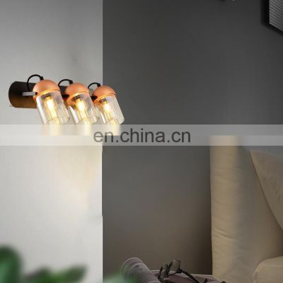 HUAYI High Performance Iron Glass 60w 120w 180w Indoor Hotel Modern Decoration LED Wall Lamp