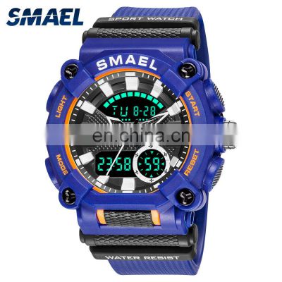 SMAEL 8052 Digital Branded Water Resistance Anti Shock Sports Quartz Display Wristwatches Men Watches