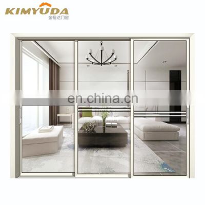 Toughened Glass Kitchen Living Room Balcony Custom Titanium Magnesium Aluminum Sliding Aluminium Sliding Doors