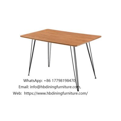 Log style rectangular MDF desktop small side table