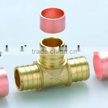 pex pipe brass compression fittings brass tee for pex pipe