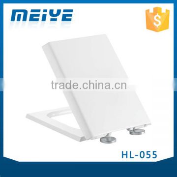 HL-055 MEIYE PP 427*342*56mm Rectangle Soft-closing Toilet Seat Cover Ramp Down Toilet Lid