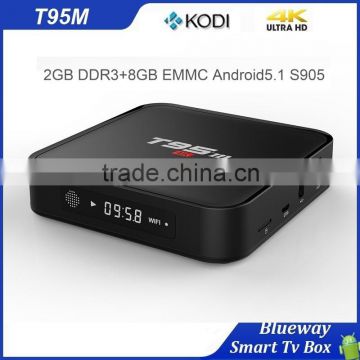 2016 Hot Selling Android 5.1 T95M TV Box 2G DDR S905 Quad Core T95M Android TV Box