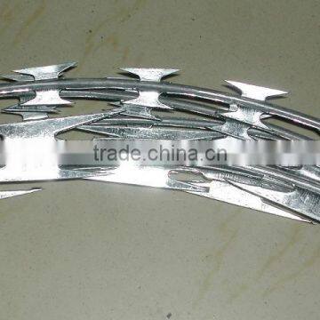 hot sale good quality barbed concertina wire / barbed razor wire factory