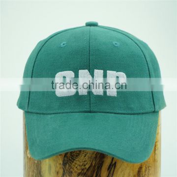 Green cotton twill baseball caps with metal buckle