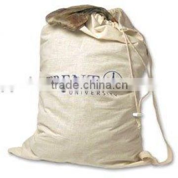 100% Cotton Laundry Bag with Shoulder Straps