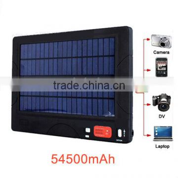 Universal 54500mAh High Capacity Solar power bank for laptop