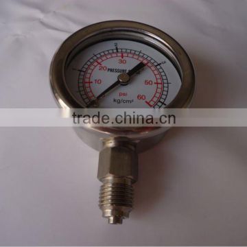 Oil/ liquid filled stainless steel manometer