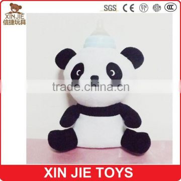 plush panda shape baby bottle sleeve plush pacifier toys pacifier with plush toy                        
                                                Quality Choice