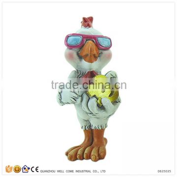Chinese Zodiac Ornaments Rooster Holding Euro 2017 Souvenirs