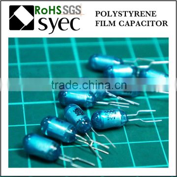 Tight Tolerances Radial Lead 201J 50V Polystyrene Film Capacitor