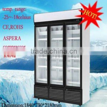 Hot sale!-25celsius upright freezer display