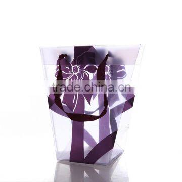 pp hand bags hot sale clear PP Flowers gift Bag