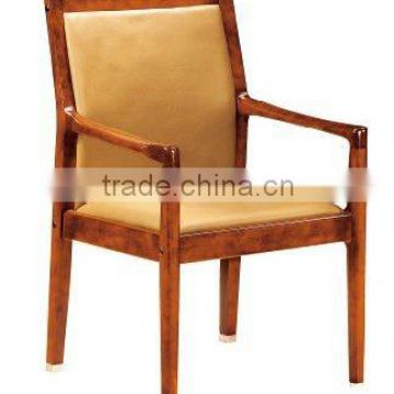 Luxury wood and beige leather executive chair for sale(FOHF-36#)