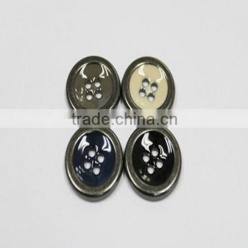 20mm four holes metal sewing button with enamel for garments
