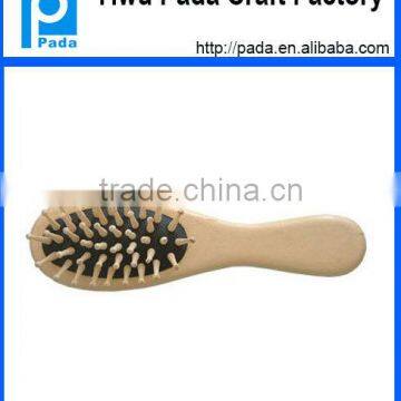 Popular Promotion Wooden Hair Brush with Black Rubber