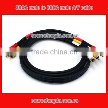 High quality composite 3 RCA to 3 RCA M/M A/V cable