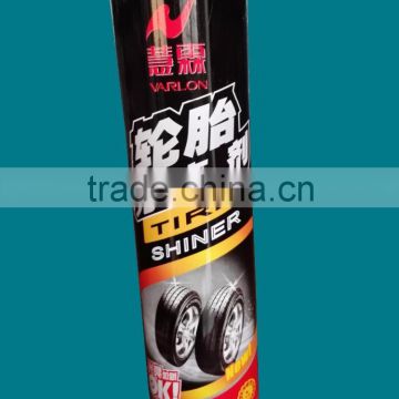 Tin aerosol can for tire shiner