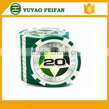 professional good quality plastic recycled poker chip with custom logo