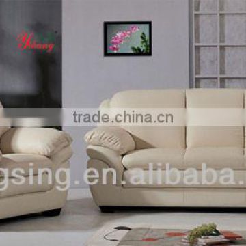 fancy living room soft comfortable white leather sofa set