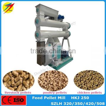 Ring die type chicken cow cattle feed pellet production machine made in china