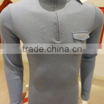 100%Merino wool winter thermal suit of zip top