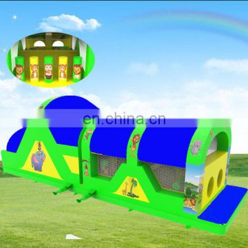 new enclosed jungle inflatable obstacle course conforming to EN14960