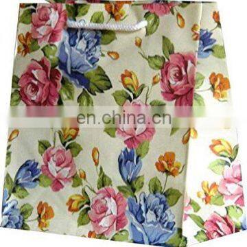 Large size 100% best material used unique shape and colour flower design printed Thamboolam Multicolour Paper Gift Bag