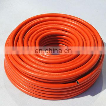 3/8" PVC Gas Hose Flexible Pipe of Gas Cooker, Fire Resistant LPG Pressure Hose, Soft Orange Fibre Reinforced PVC Gas Hose