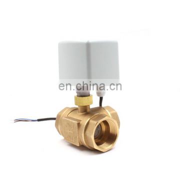 DN15 to DN50 Electric ball valve for HVAC FCU  flow control valve 3-way motorized 3 way motor brass valve