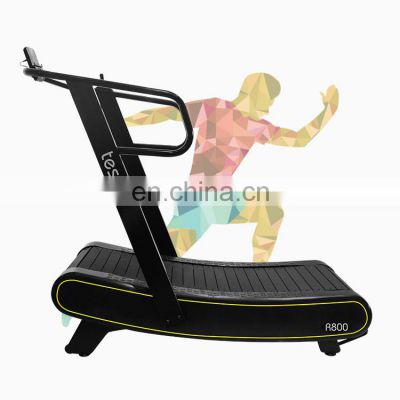 strengthen training running machine without motor adjustable curved treadmill  exercise equipment with heavy load capacity