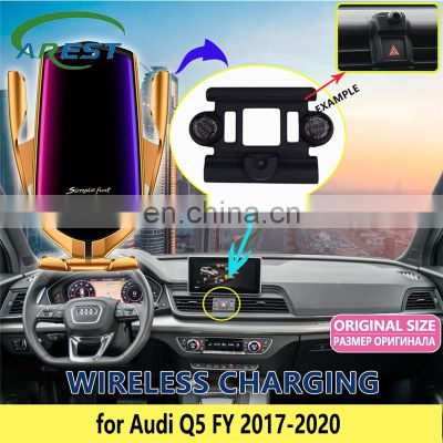 Car Mobile Phone Holder for Audi Q5 II FY 2017 2018 2019 2020 Stand Wireless Charging Bracket Air Vent Accessories for iphone