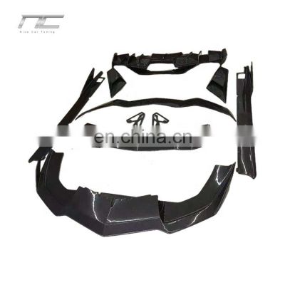 Revozpor Style Carbon Fiber Side Skirts Wing Spoiler Rear Diffuser Front Lip For Lambo Aventador LP700 Body Kits