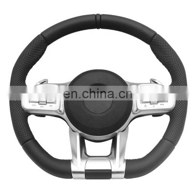 New product 2021 black cowhide material Car modification steering wheel for  Mercedes-Benz A 000 460 9908 9E38
