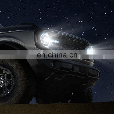 Wholesale Hot Sale Car Auto Parts Modified Led Headlight Headlamp With Led Signature Lighting For Bronco