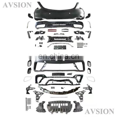 Car accessories for Mercedes Benz S-class W222 upgrade to S63 Model 2014-2021 include front/rear bumper grille headlights