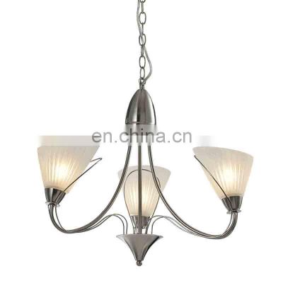 HUAYI Traditional Silvery Decorative Ceiling Lamp Art Unique Modern Style Wedding Indoor Chandelier