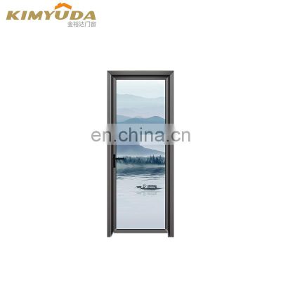 Modern Bathroom Narrow Frame Casement Aluminium Interior Glass door price
