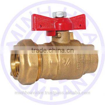 BRASS COMBINATION BALL VALVE FEMALE MIHA BRAND