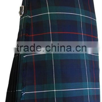 Scottish Mackenzie 8 Yard Tartan Kilt Made Of Fine Quality Wool Material