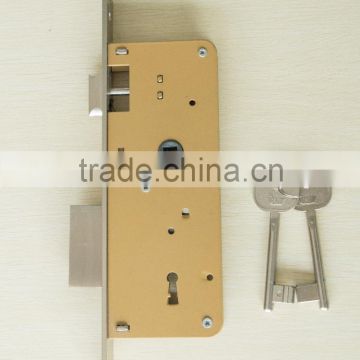 40x72mm mortise lock brown with 2 keys