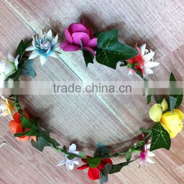 Any Colour Or White Rose Flower Headband crown Hair Head band Daisy Chain Wreath Crown H1053